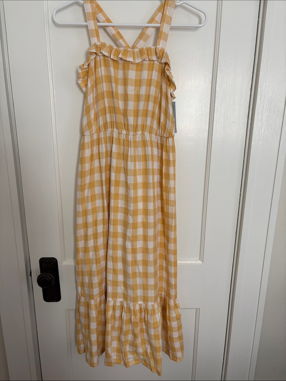 Cat & Jack Yellow and White Gingham Sundress